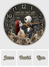 Load image into Gallery viewer, Personalized Nightmare Wall Clock Custom Name Gift for Couple
