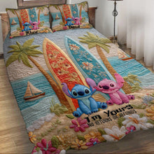 Load image into Gallery viewer, Personalized Ohana Quilt Set Custom Names Beach Theme Gift
