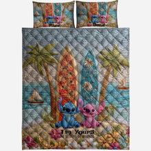 Load image into Gallery viewer, Personalized Ohana Quilt Set Custom Names Beach Theme Gift
