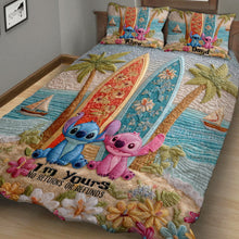 Load image into Gallery viewer, Personalized Ohana Quilt Set Custom Names Beach Theme Gift
