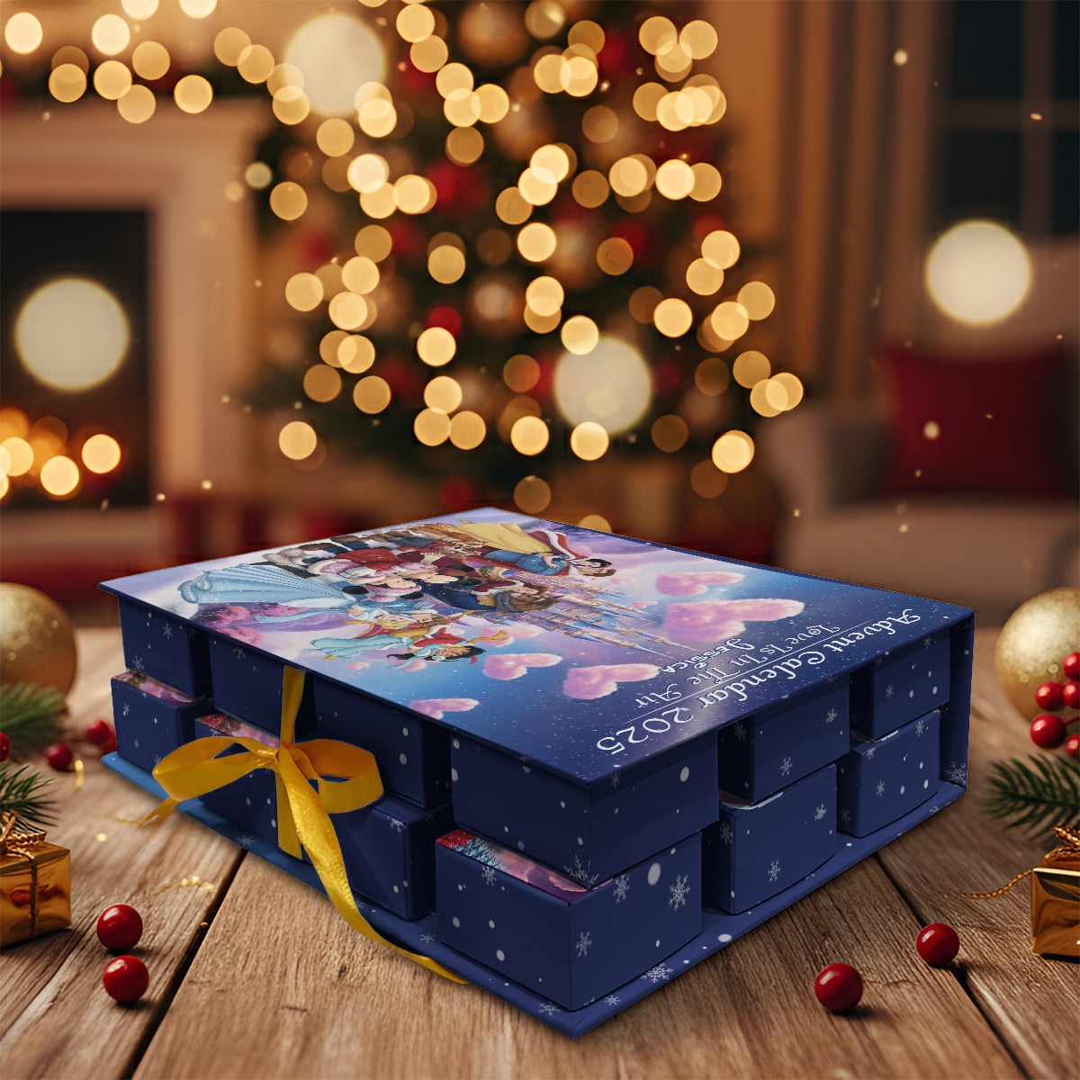 Personalized Advent Calendar with Mini Drawers & Ornaments for Christmas