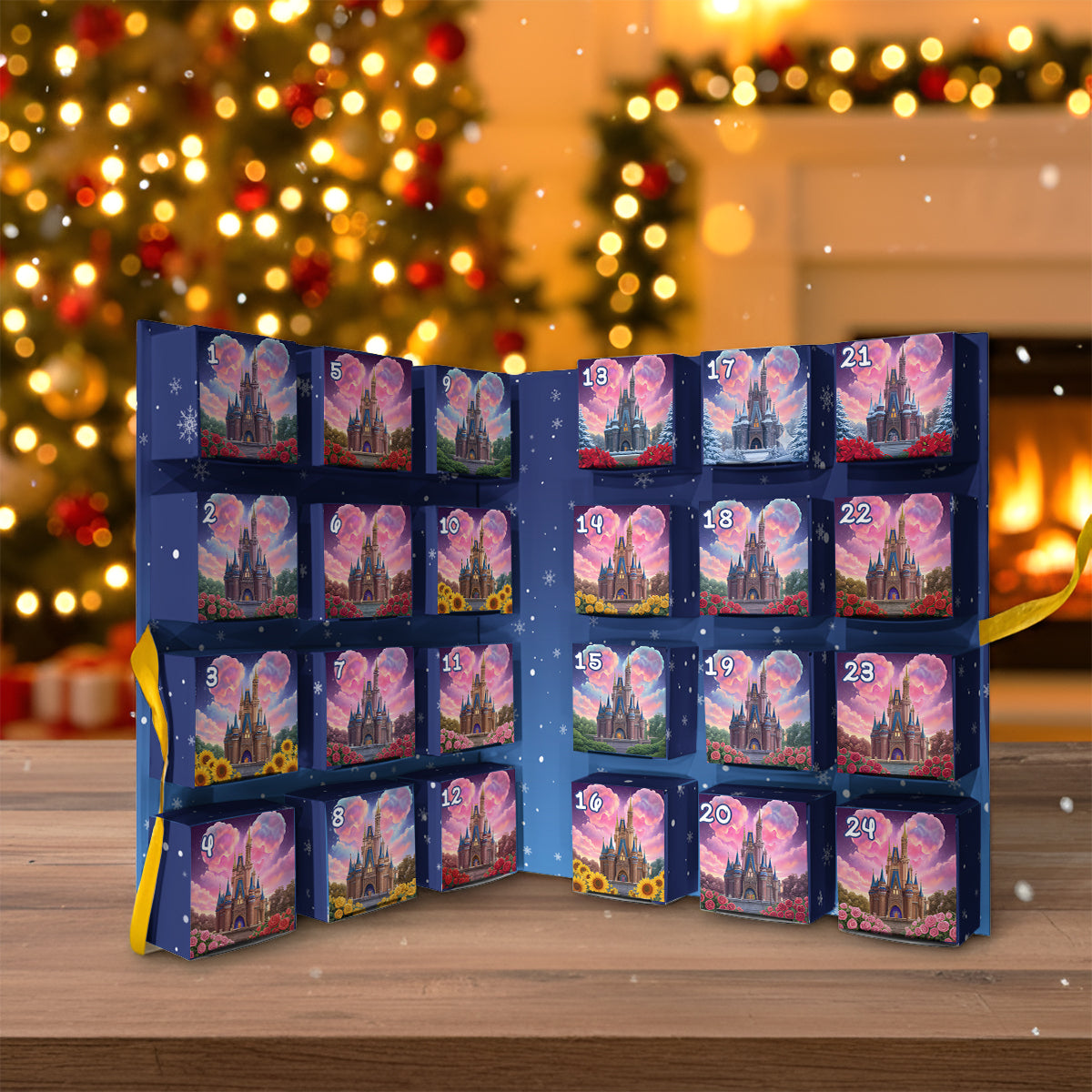 Personalized Advent Calendar with Mini Drawers & Ornaments for Christmas