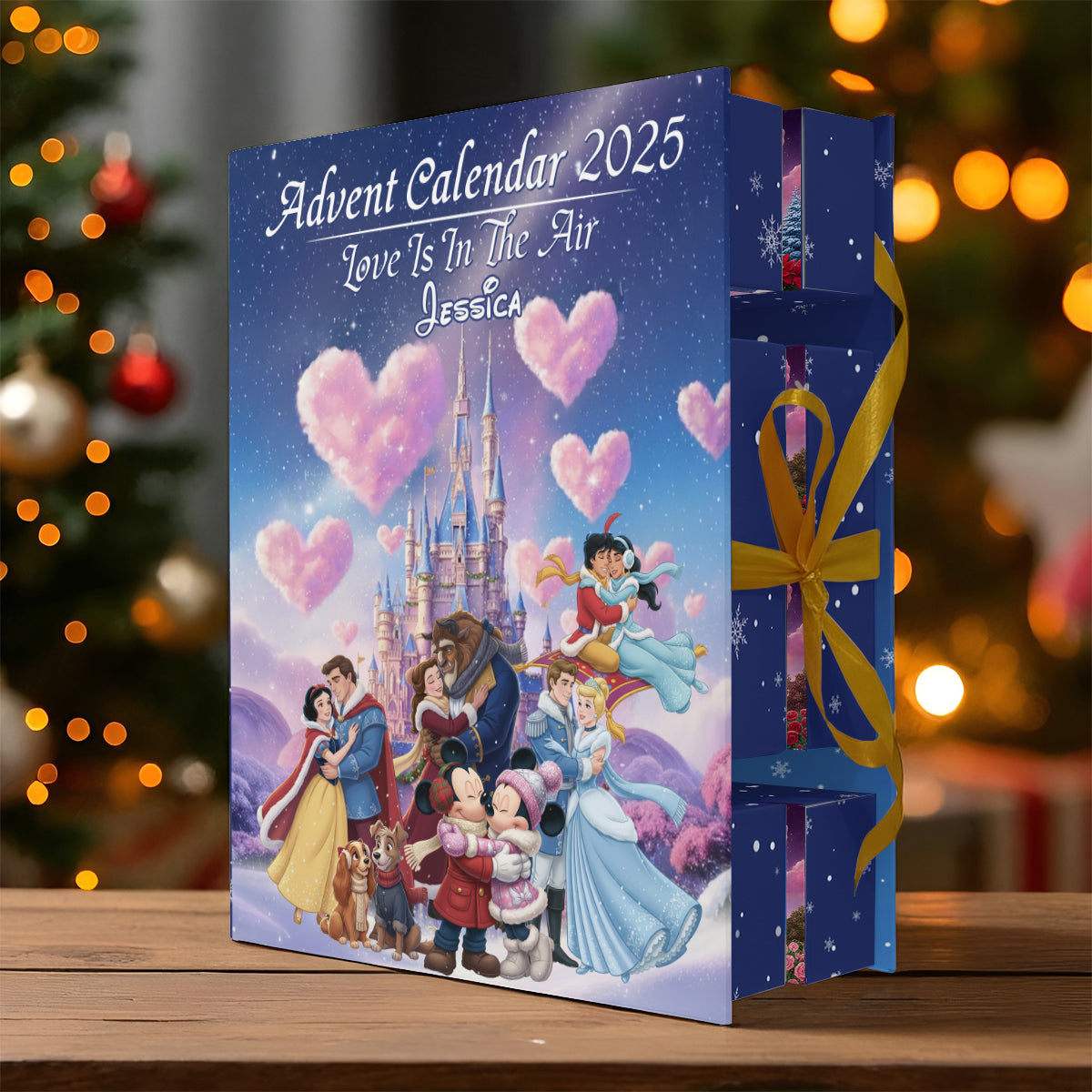 Personalized Advent Calendar with Mini Drawers & Ornaments for Christmas