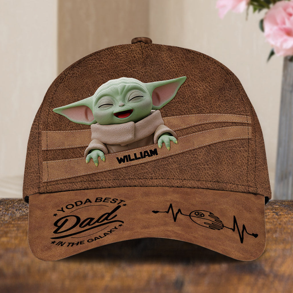 Personalized Dad Cap Yoda Graphic Custom Name Gift Idea