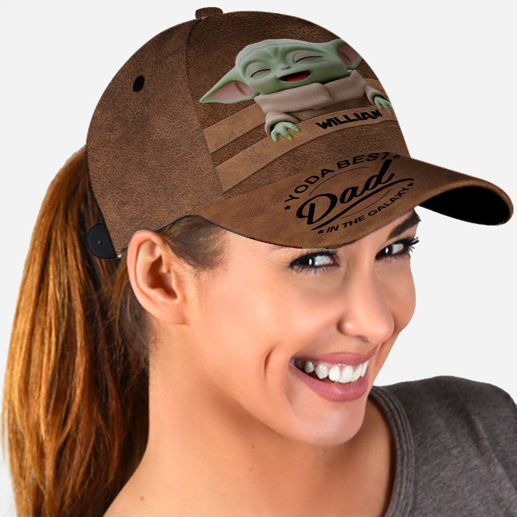 Personalized Dad Cap Yoda Graphic Custom Name Gift Idea