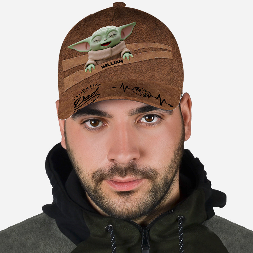 Personalized Dad Cap Yoda Graphic Custom Name Gift Idea