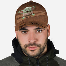 Load image into Gallery viewer, Personalized Dad Cap Yoda Graphic Custom Name Gift Idea
