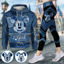 Load image into Gallery viewer, Personalized Disney Mickey Mouse Hoodie &amp; Leggings Set for Girls
