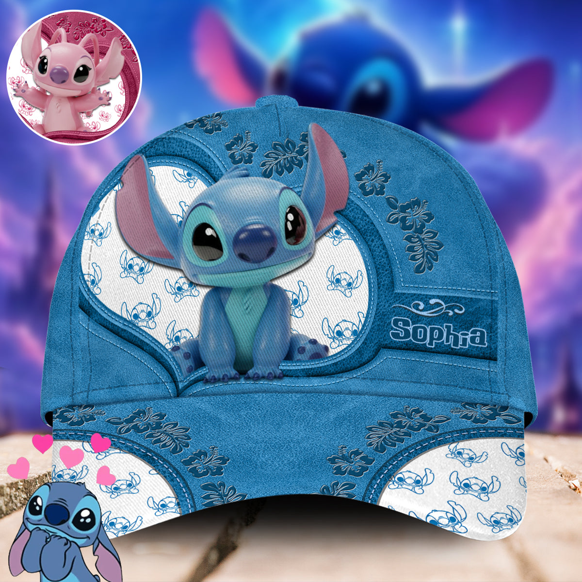 Personalized Stitch Classic Cap Custom Name Gift for Kids