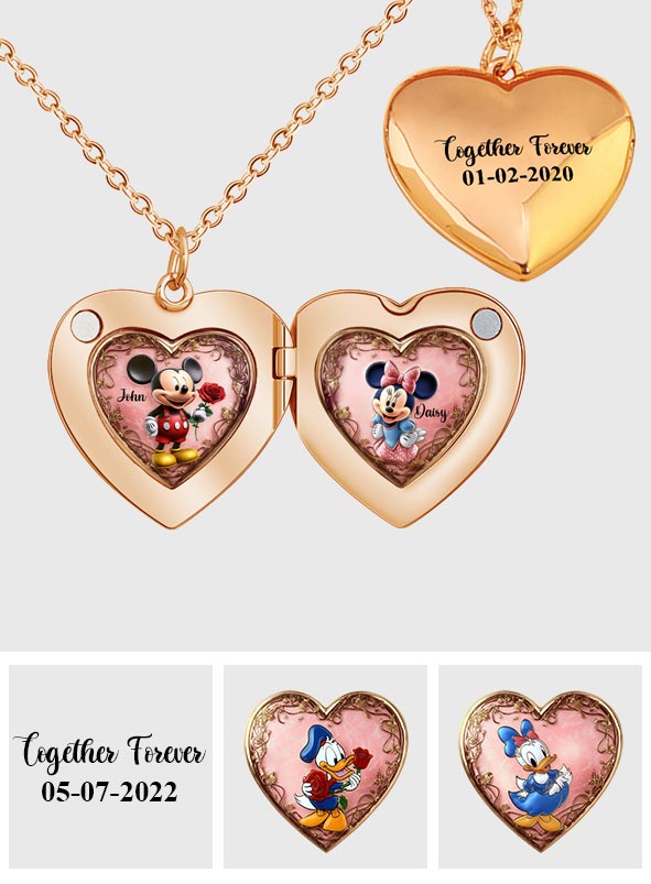 Personalized Heart Locket Necklace Custom Photo Pendant Gift
