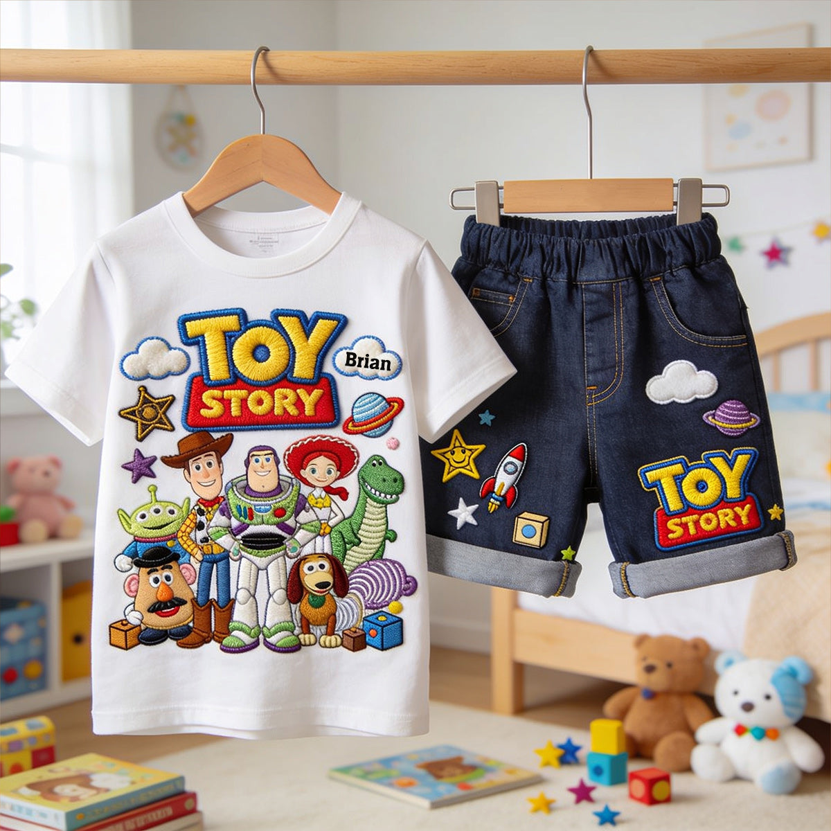 Personalized Toy Story T-Shirt & Shorts Set for Kids