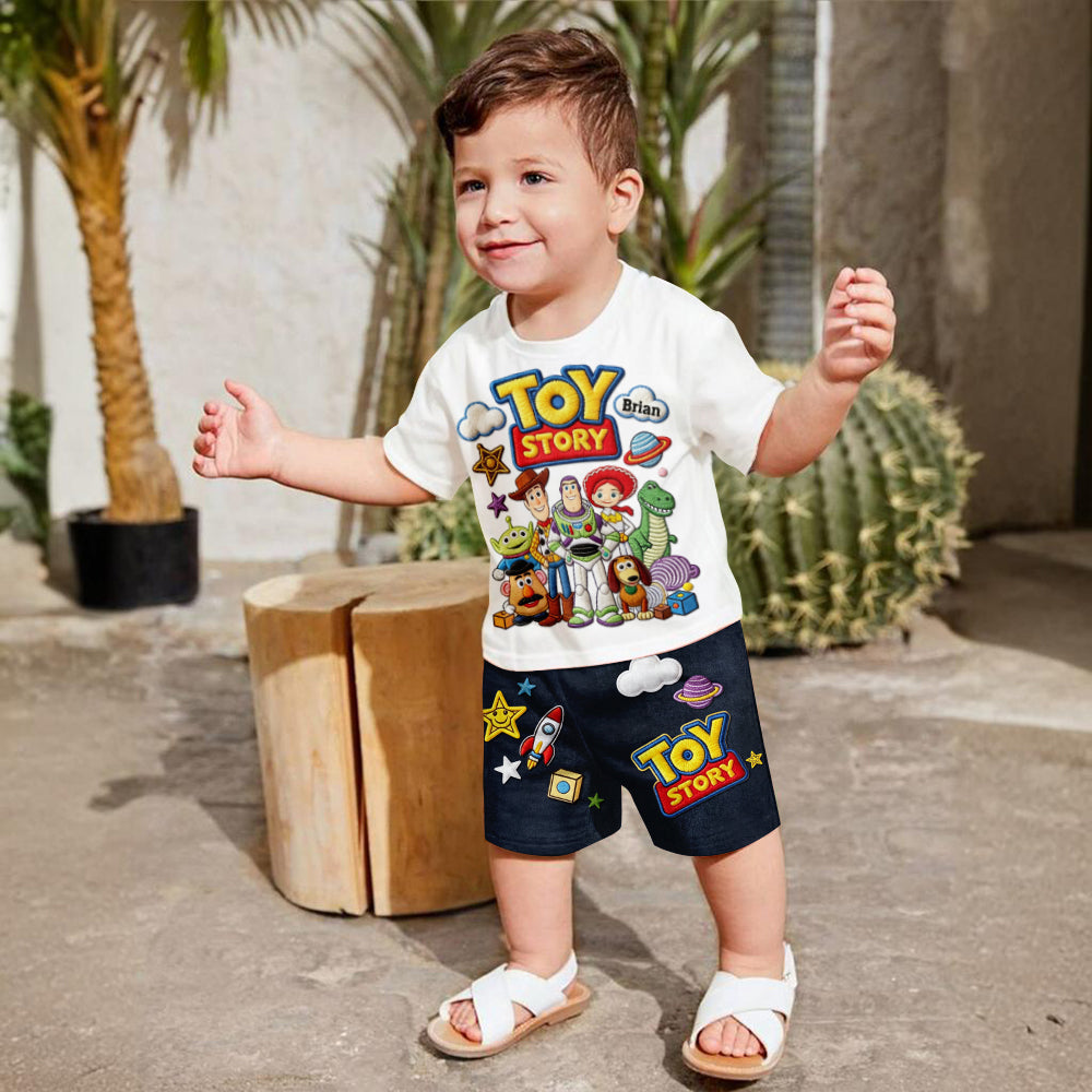 Personalized Toy Story T-Shirt & Shorts Set for Kids