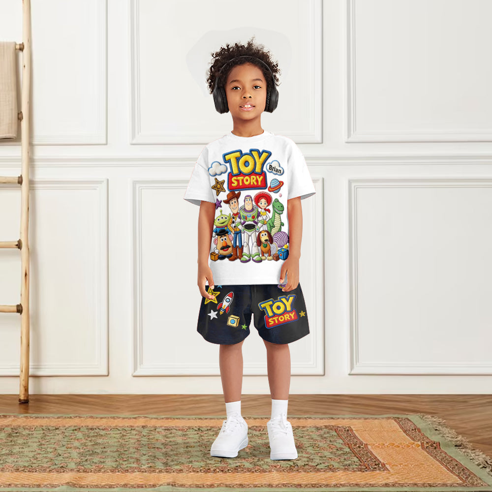 Personalized Toy Story T-Shirt & Shorts Set for Kids