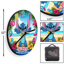 Load image into Gallery viewer, Personalized Ohana Wall Clock Custom Family Name Gift
