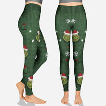 Load image into Gallery viewer, Personalized Christmas Grinch Hoodie and Leggings Set for Her
