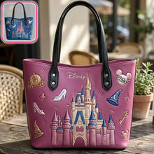 Load image into Gallery viewer, Personalized Disney Castle Tote Bag Custom Name Gift for Kids

