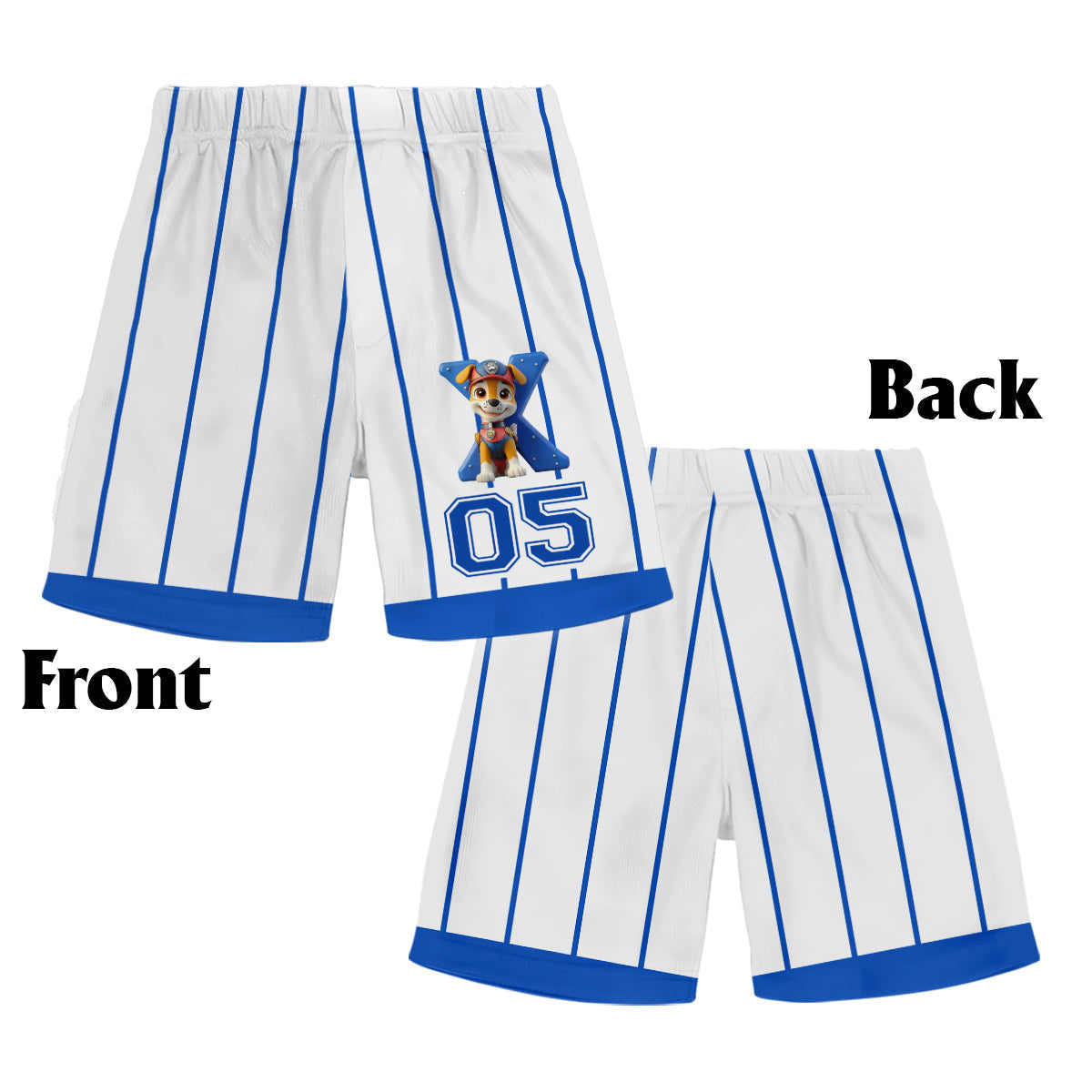 Personalized Paw Patrol Kid Jersey Shirt & Shorts Set - Custom Name Sports Apparel
