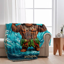 Load image into Gallery viewer, Personalized Demi-Dad Soft Movie Blanket Custom Name Gift
