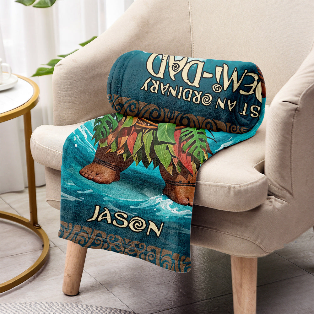 Personalized Demi-Dad Soft Movie Blanket Custom Name Gift