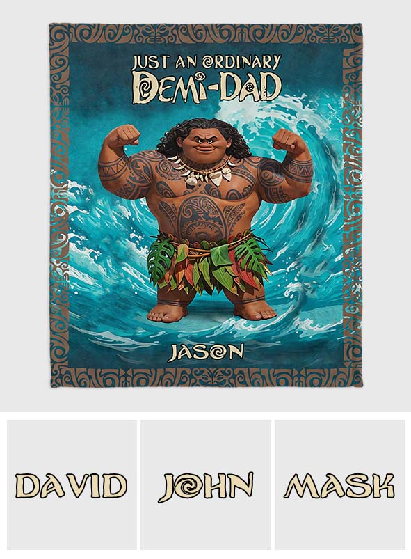 Personalized Demi-Dad Soft Movie Blanket Custom Name Gift