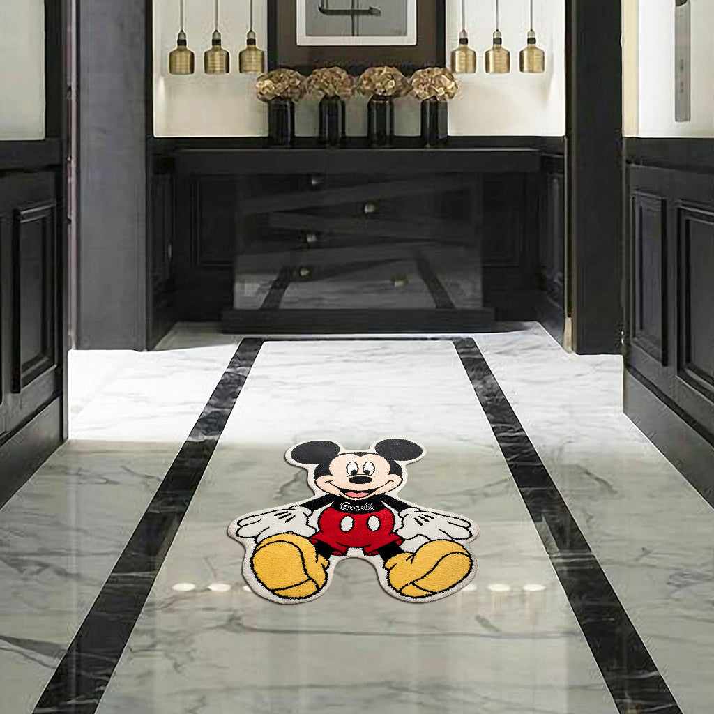 Personalized Mickey Mouse Tufted Rug for Kids Room Gift