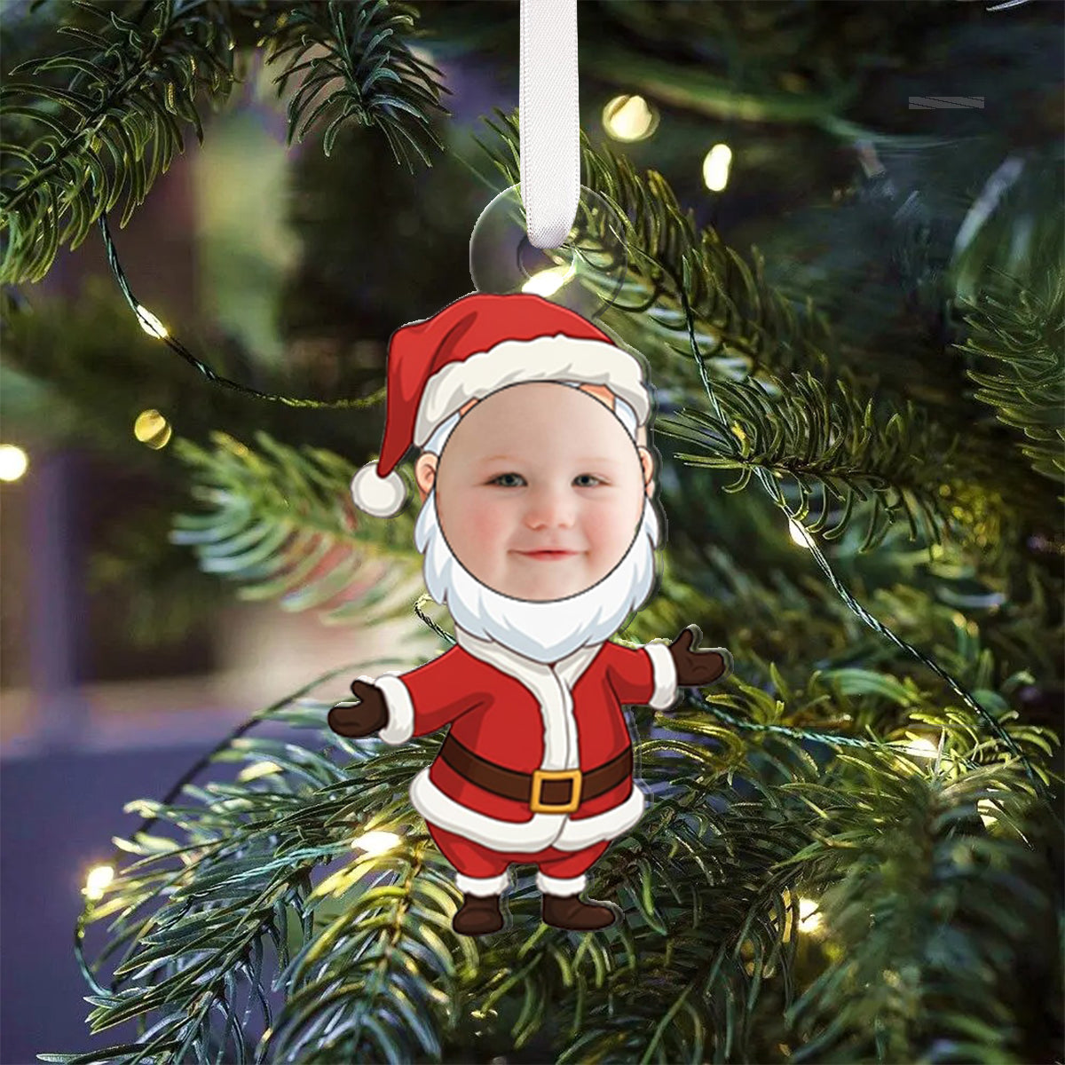 Personalized Folded Advent Calendar with Ornaments for Christmas