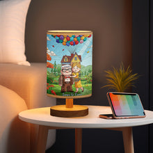 Load image into Gallery viewer, Personalized Mouse Table Lamp with Wood Base for Couples Gift
