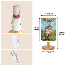 Load image into Gallery viewer, Personalized Mouse Table Lamp with Wood Base for Couples Gift
