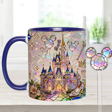 Load image into Gallery viewer, Personalized Magical Castle Mouse Set Accent Mug &amp; Stirrer Gift
