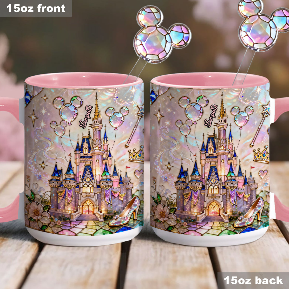 Personalized Magical Castle Mouse Set Accent Mug & Stirrer Gift