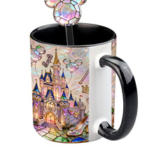 Load image into Gallery viewer, Personalized Magical Castle Mouse Set Accent Mug &amp; Stirrer Gift
