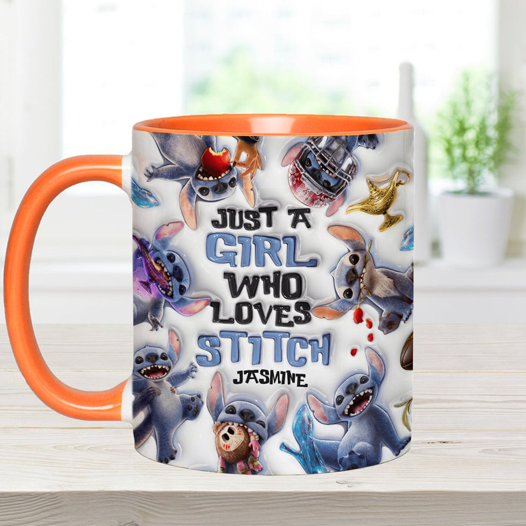 Personalized Accent Mug with Fun Stitch Design for Girls