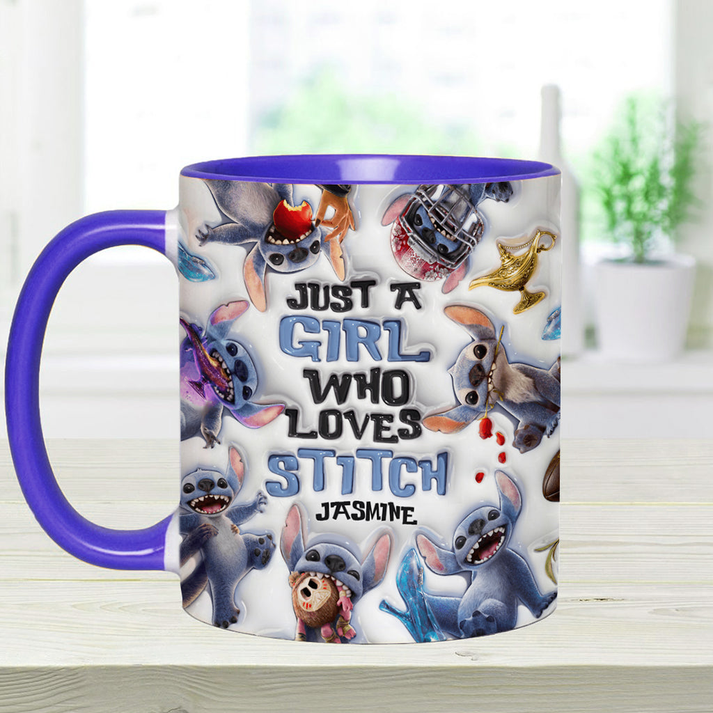 Personalized Accent Mug with Fun Stitch Design for Girls