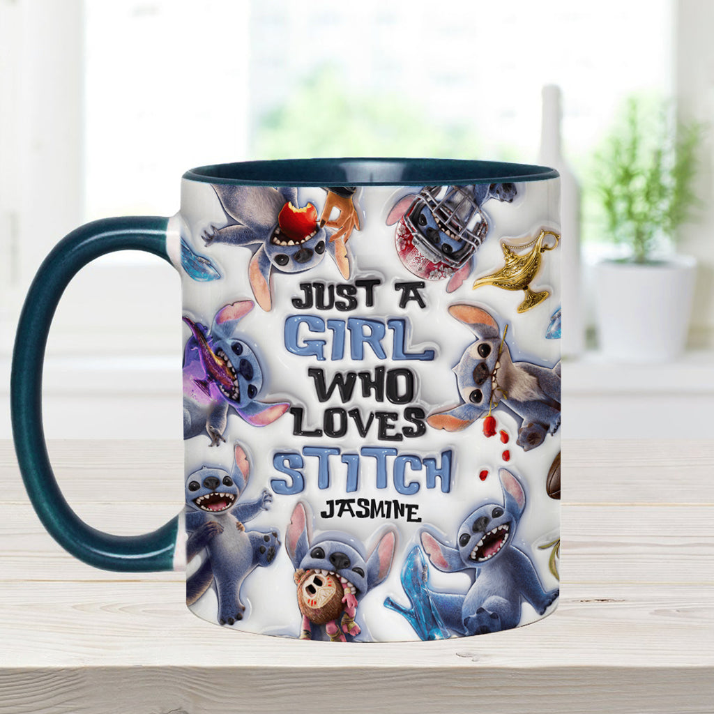 Personalized Accent Mug with Fun Stitch Design for Girls