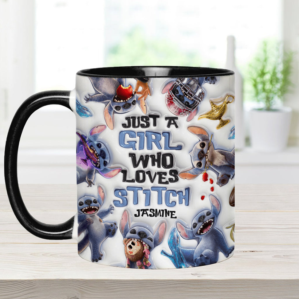 Personalized Accent Mug with Fun Stitch Design for Girls