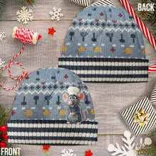 Load image into Gallery viewer, Personalized Mouse Beanie Hat with Patches for Mom &amp; Kids - Winter Gift
