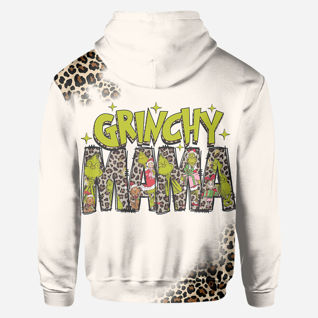 Personalized Grinchy Mama Christmas All Over Shirt for Women