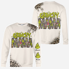 Load image into Gallery viewer, Personalized Grinchy Mama Christmas All Over Shirt for Women
