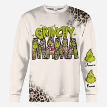 Load image into Gallery viewer, Personalized Grinchy Mama Christmas All Over Shirt for Women
