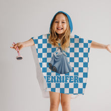 Load image into Gallery viewer, Personalized Kids Hooded Towel Poncho with Name Custom Design
