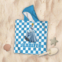 Load image into Gallery viewer, Personalized Kids Hooded Towel Poncho with Name Custom Design
