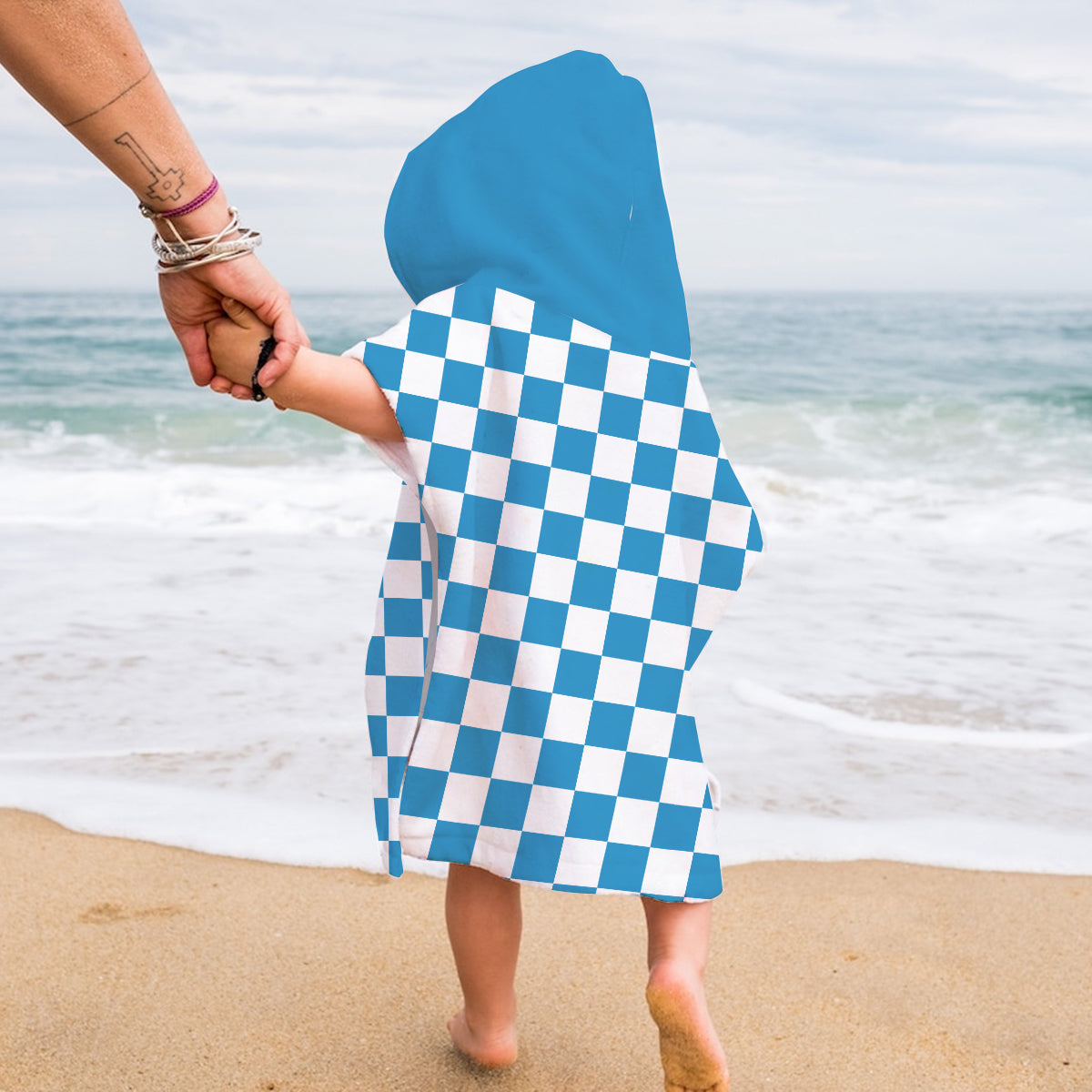 Personalized Kids Hooded Towel Poncho with Name Custom Design