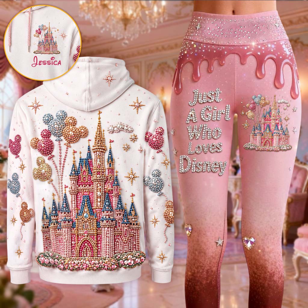 Personalized Disney Mouse Hoodie and Leggings Set for Girls