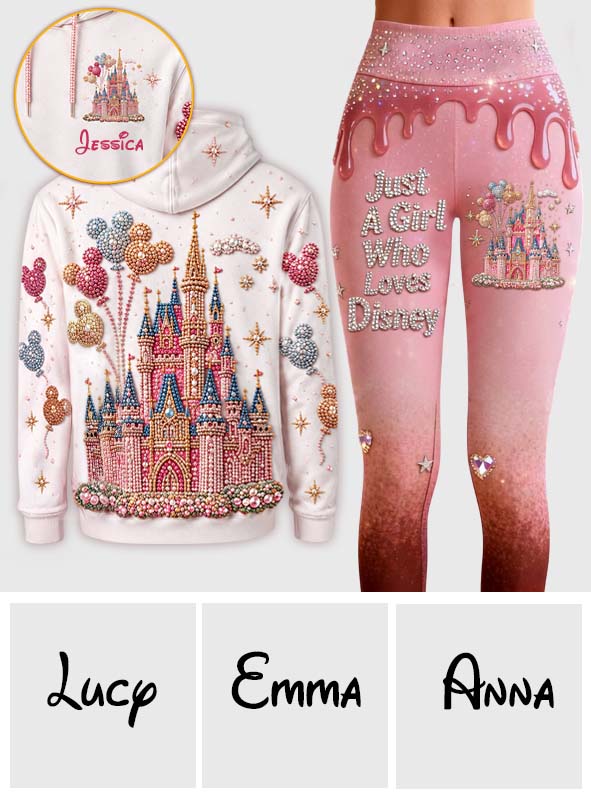 Personalized Disney Mouse Hoodie and Leggings Set for Girls
