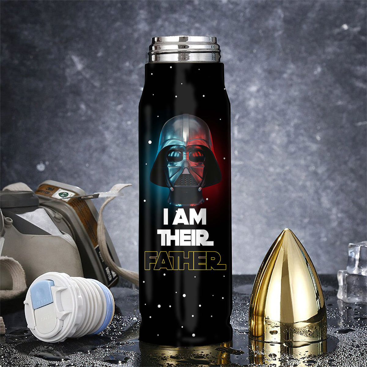 Personalized I Am Their Father Bullet Tumbler Custom Name Gift for Dad