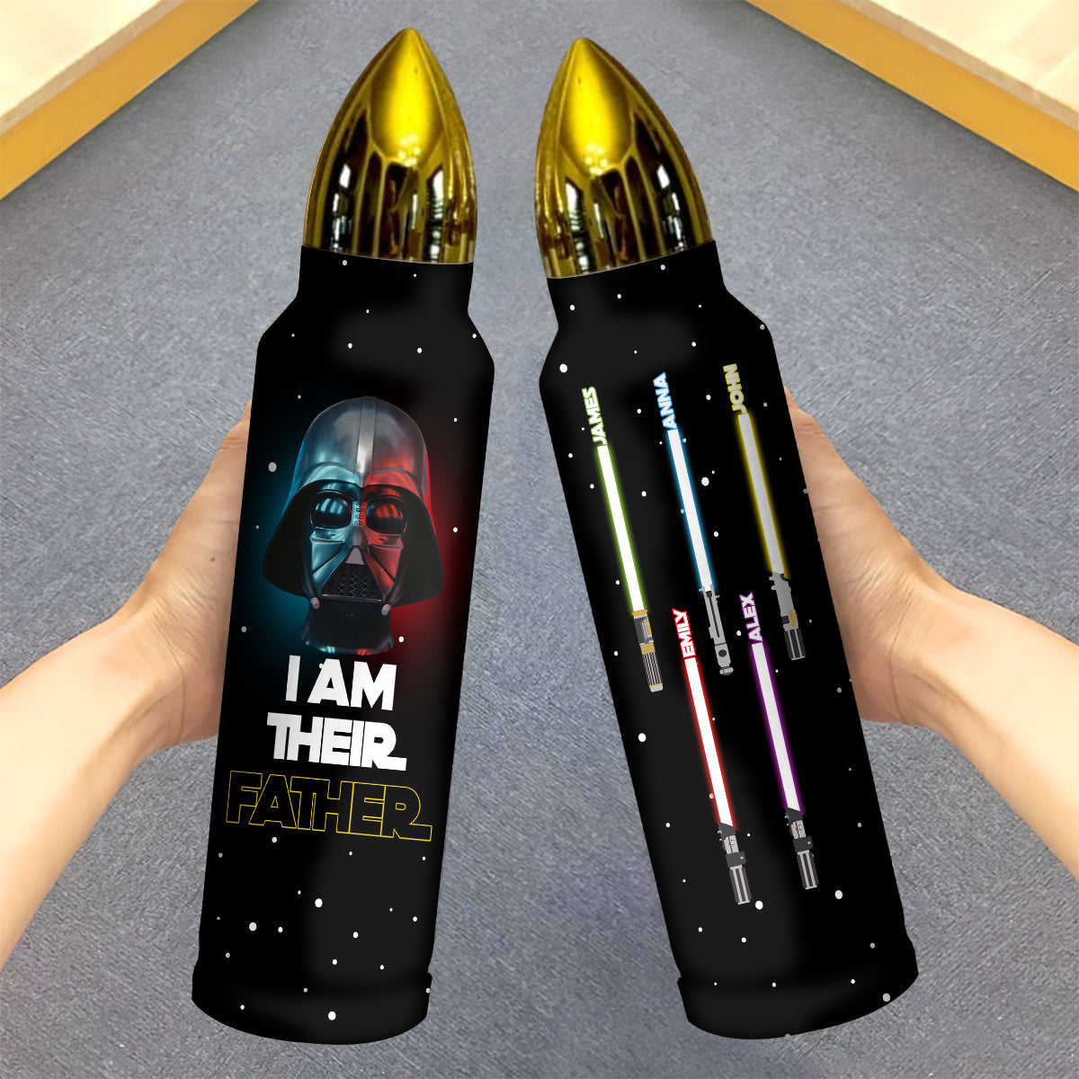 Personalized I Am Their Father Bullet Tumbler Custom Name Gift for Dad