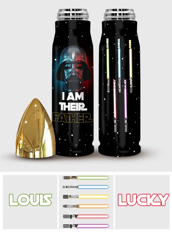Personalized I Am Their Father Bullet Tumbler Custom Name Gift for Dad