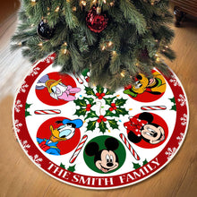 Load image into Gallery viewer, Personalized Disney Family Tree Skirt for Christmas Decor

