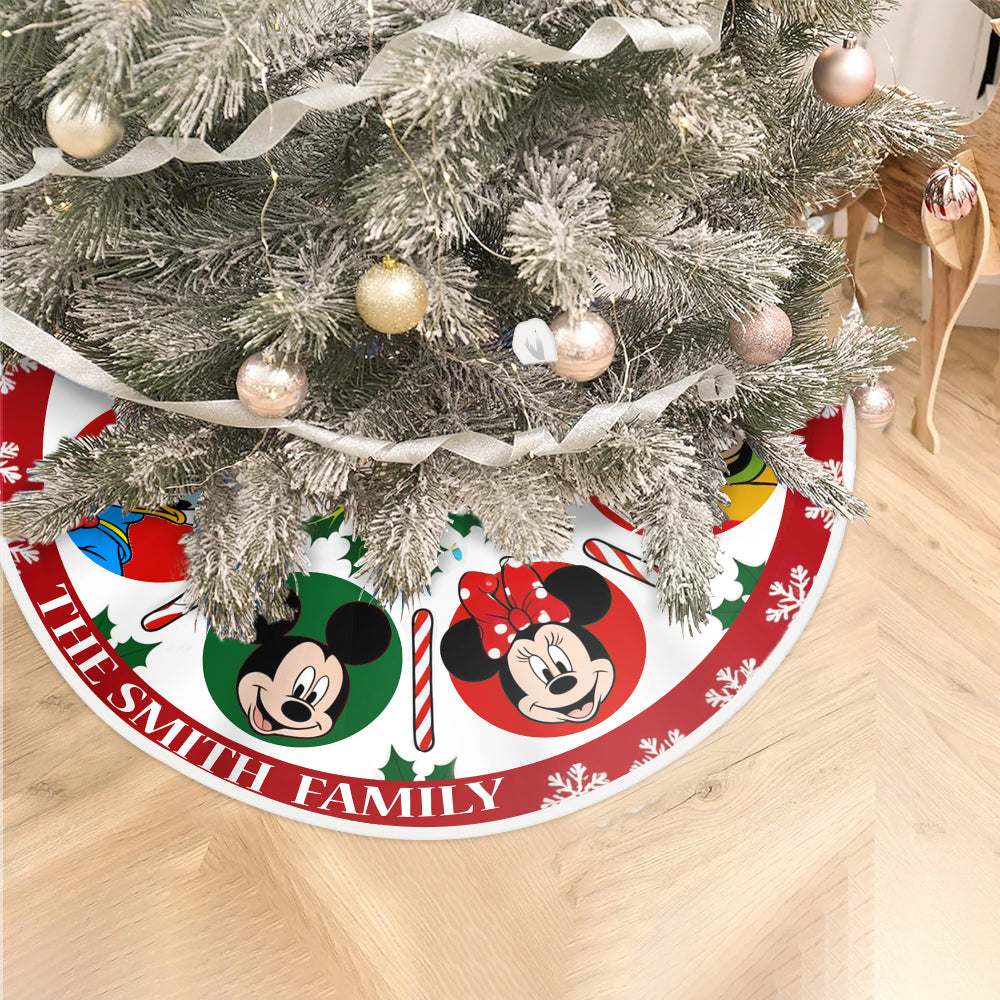 Personalized Disney Family Tree Skirt for Christmas Decor