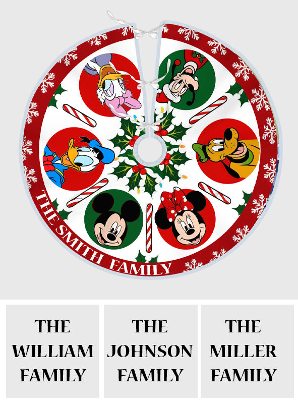 Personalized Disney Family Tree Skirt for Christmas Decor
